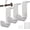 Silver, variant on 3Pcs Curtain Rod Bracket Ceiling Mounted Curtain Rod Brackets Heavy Duty Metal for 1 Inch Drapery, Black