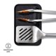 thumbnail image 5 of OXO Good Grips Grilling, 3pc Set - Tongs, Turner and Tool Rest, Black, 5 of 5