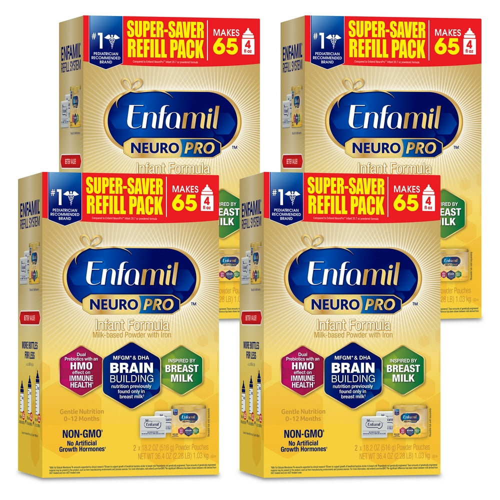 Enfamil NeuroPro GMO-Free Powder Baby Formula, 36.4 oz Pouch (8 ...