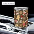 thumbnail image 5 of Christmas Tumbler Gingerbread Cute Insulated Coffee Cup Back to School Beverage Container Office Travel Mug with Straw and Lid 20oz Holiday New Year Gift, 5 of 5