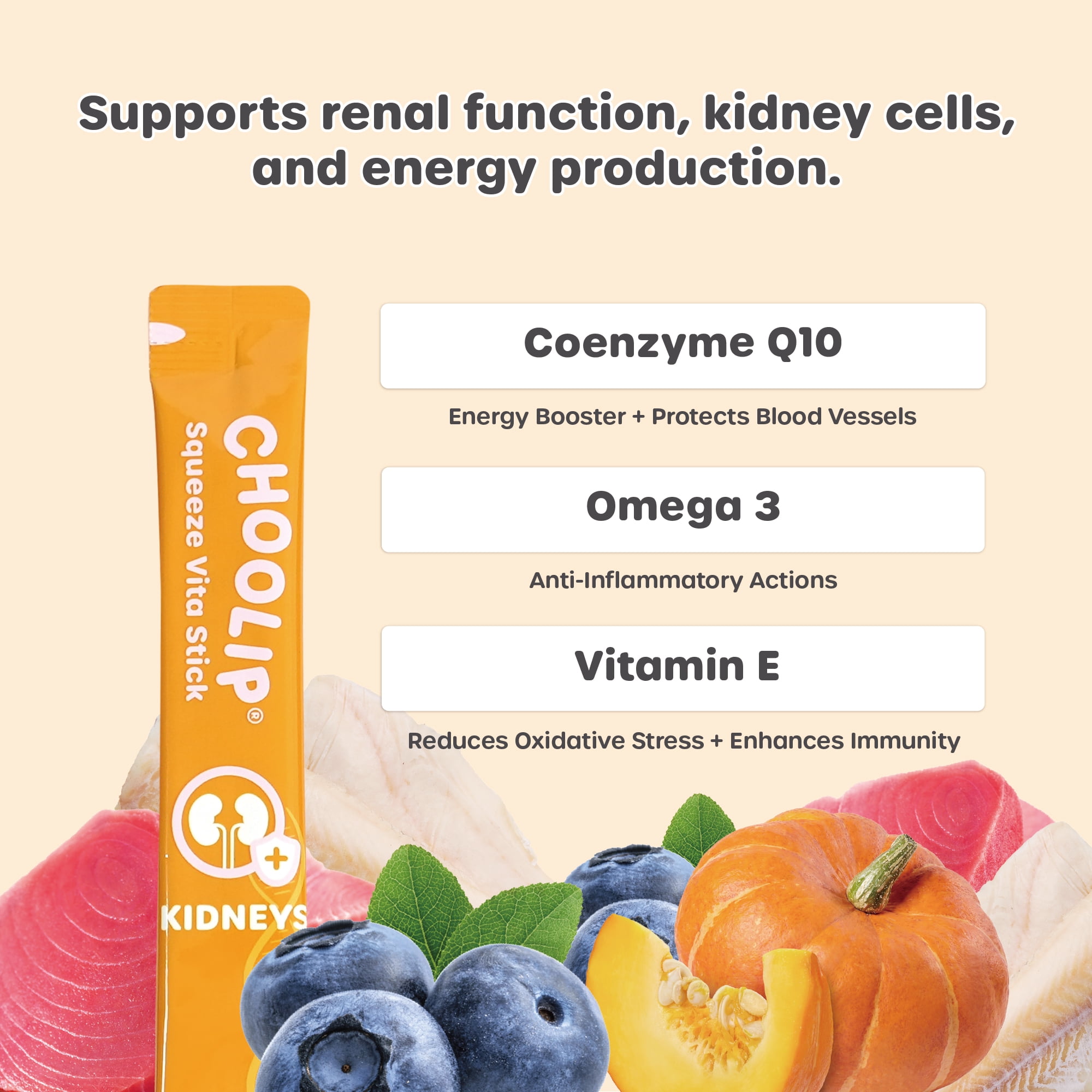 Choolip Vita Stick Kidney Support Lickable Treats for Cats & Dogs, 25.9 oz (49ct)