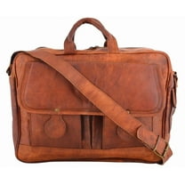 SHAKUN LEATHER JOURNAL Brown 100% Leather Messenger Bag for Laptop Handmade Briefcase Satchel Mens Crossbody Laptop Bag (11x15 Inches)