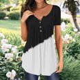 thumbnail image 2 of Gibobby Playera de Verano para Mujer Camiseta manga corta para mujer con cuello redondo y estampado a juego(Blanco,M), 2 of 5