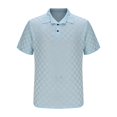 thumbnail image 5 of Mens' Sport Shirt Plus Size Plus Size Turn Down Collar Printed Lightweight Tops Polos Shirts for Men Summer Casual Pullover Blouses T-Shirts Light Blue 3XL, 5 of 6