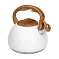 thumbnail image 1 of Hervidor Silbante De Acero Inoxidable De 2,5 Litros, Tetera Moderna Con Tapa Ergonómica Con Mango De Madera Para Té, Café, Leche, Cocina De Inducción, Horno Eléctrico, Estufa(Azul/Blanco/Negro) Advancent HA026339-02, 1 of 6