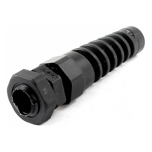Unique Bargains PG7 3-6.5mm Wire 12mm OD Thread Connector Strain ReleaseSpiral Cable Gland