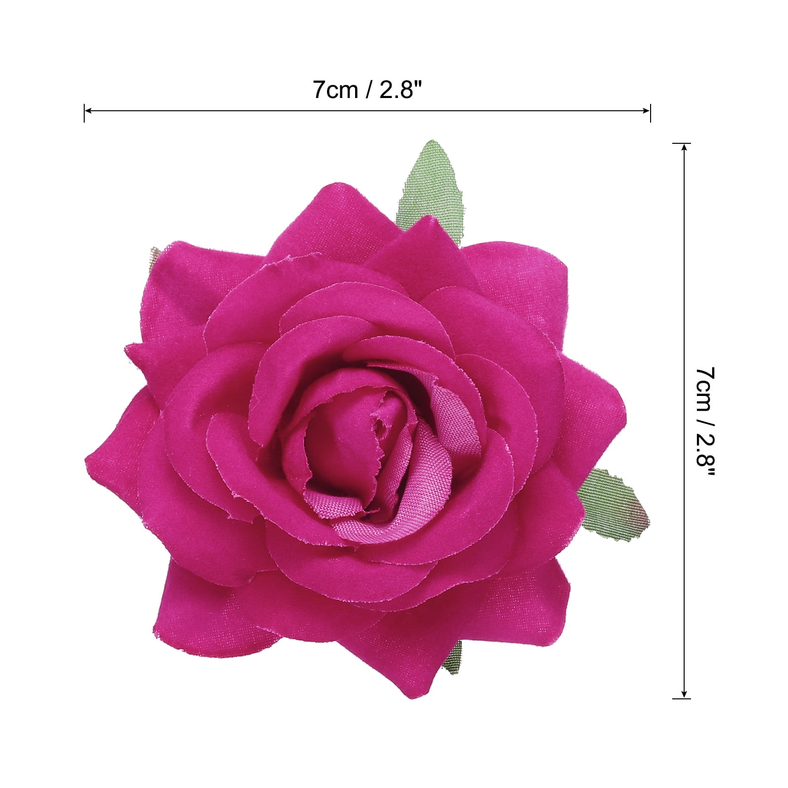 24 Pcs Rose Flower Hair Clips 3 Inch Flower Hair Pins for Women Hair Accessories Rose Red