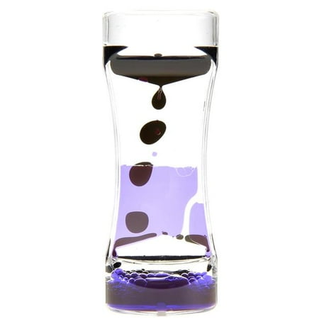 Black Bubbler - AZ Import TG415J Liquid Motion Bubbler - Black Purple