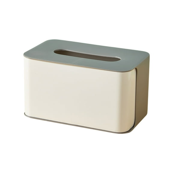 Btomtd Toilet Tissue Box Cover for Bathroom Kitchen Use Household Tissue Box Holder with Living Room Desktop Storage, Gray