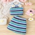 thumbnail image 2 of Staki Little Girl Clothes Kid Girl Clothes Shorts Set 2 Piece Outfits Summer Casual Short Sleeve Top and Shorts Set for Girls 2T 3T 4T Blue,4-5 Years, 2 of 7