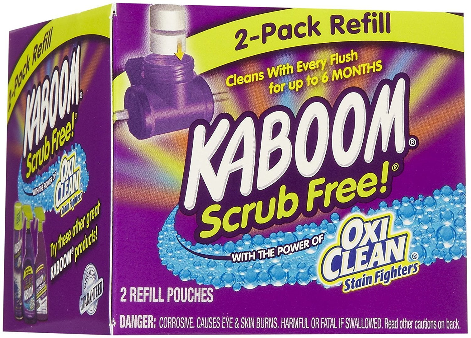 3-Pack Refill Kaboom Scrub Free Continuous Clean with OxiClean 