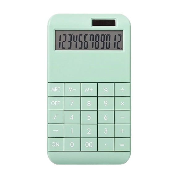 Matoen Desktop Calculator Large LCD Display 12 Digit Number Big Button Tax Financial Accounting Calculator, Battery and Solar Powered, for Desk Office Home Business Use