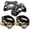 Assorted Color, variant on Raindrops Ergonomic Double Row Foot Tambourine Set of 4 with Clear Sound for Music and Dance
