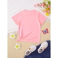 thumbnail image 2 of Camiseta con estampado gráfico de pollos de dibujos animados, camiseta informal y moderna para niña para primavera y verano, ropa para actividades al aire libre., 2 of 6