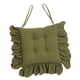 thumbnail image 1 of Cojín de silla antideslizante con lazos Material de algodón Almohadilla cuadrada Relleno de fibra PP para Verde, 1 of 8