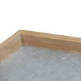 thumbnail image 3 of Benjara BM208393 Wooden Hexagonal Tray with Rope & Metal Sheet - Brown & Gray - Set of 3, 3 of 5