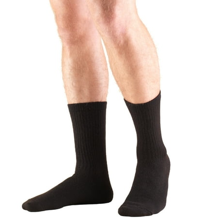 Truform Socks, Crew Length:: 8-15 mmHg, Black, Small