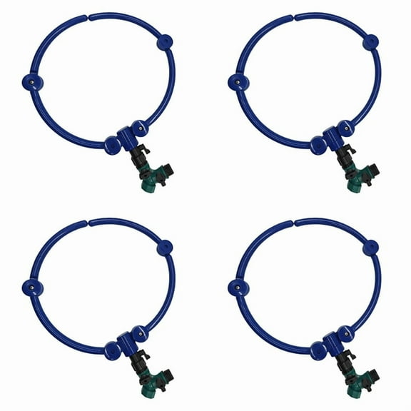 4X 360°Tree Water System Tree Root Watering Tool, Ring Circle Sprinkler Irrigation System Targeted Water for