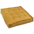 thumbnail image 1 of 25-inch Square Corder Floor Pillow with Button Tufts - Lemon, 1 of 2