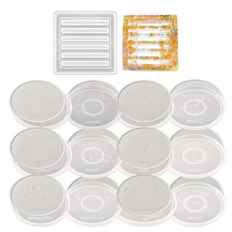 LotFancy 12 Pcs Epoxy Resin Molds for 3 Tiered Tray, Round Clear Cake  Serving Stand Molds 