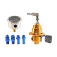 thumbnail image 1 of Kenally Regulador de presión de combustible de coche ajustable Universal con indicador de aceite 0-160 160 PSI KIT de indicador de regulador Vehículos, repuestos y accesorios Mis oro, 1 of 6