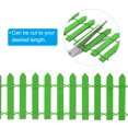 thumbnail image 4 of Uxcell 39" L x 2" H Wood Miniature Mini Fairy Garden Picket Fence, Green, 4 of 5