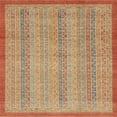 thumbnail image 1 of Ahgly Company Machine Washable Indoor Square Abstract Papaya Orange Area Rugs, 3' Square, 1 of 7