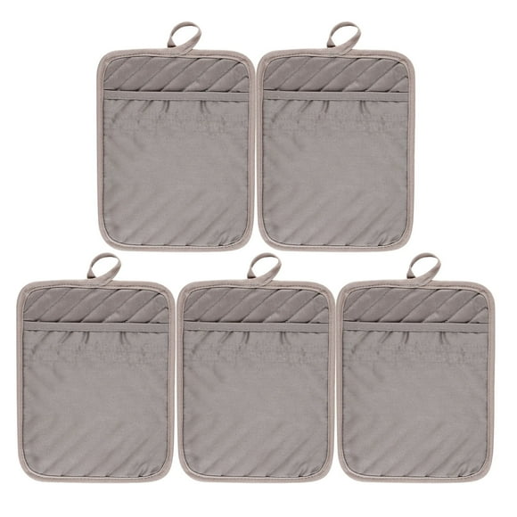 Hearth & Gear 5Pack Pocket Pot Holders Heat Potholder Multipurpose Hot Pads Machine Washable Oven Cloth Potholders Bulk For Daily Kitchen Baking And Cooking 9 X 7 In Gloves for Cleaning The Gloves Men