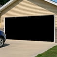 thumbnail image 5 of Black Garage Door Cover Banner 6 x 13 FT, Solid Color Farmhouse Black Garage Door Curtains Backdrop with Grommets for Indoor Outdoor Wall Party Porch Yard Decorations Background, 5 of 9