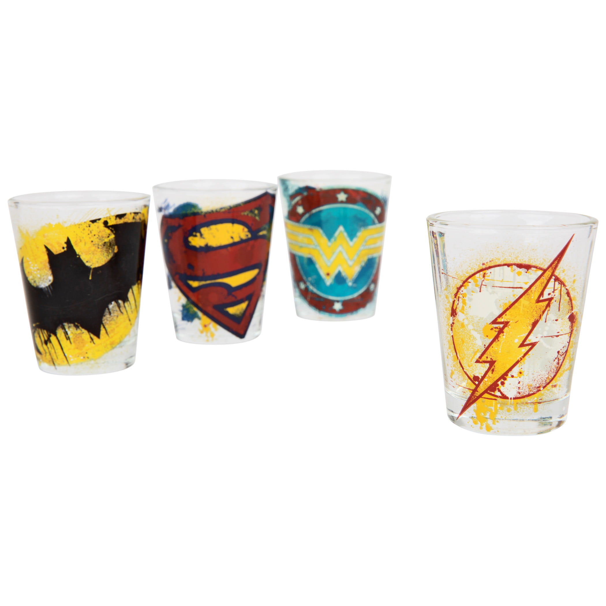 DC Comics Superhero Logos Shot Glasses 