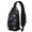 Galaxy Starry N, variant on Sushi Print Sling Backpack, Kawaii Japanese Food Crossbody Daypack with Sushi Roll and Fish Design for Sushi Lover Gifts