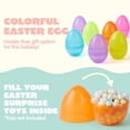 thumbnail image 4 of Huevos de Pascua JOYIN, 12 unidades, grandes, transparentes, 15 cm, rellenables con juguetes, 4 of 8