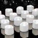 thumbnail image 1 of Paquete de 48 velas de té a batería a granel, velas de té de larga duración, funciona con pilas, sin llama, parpadeantes, románticas velas de boda para bodas, propuestas, aniversarios, decoraciones navideñas, 1-2/5 pulgadas de diámetro, 1-1/4 pulgadas de alto, blanco puro, 48 unidades, 1 of 5