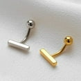 thumbnail image 3 of Dosaele 14G Belly Button Ring Navel Rings Surgical Steel Belly Button Piercing 4Pcs, 3 of 7