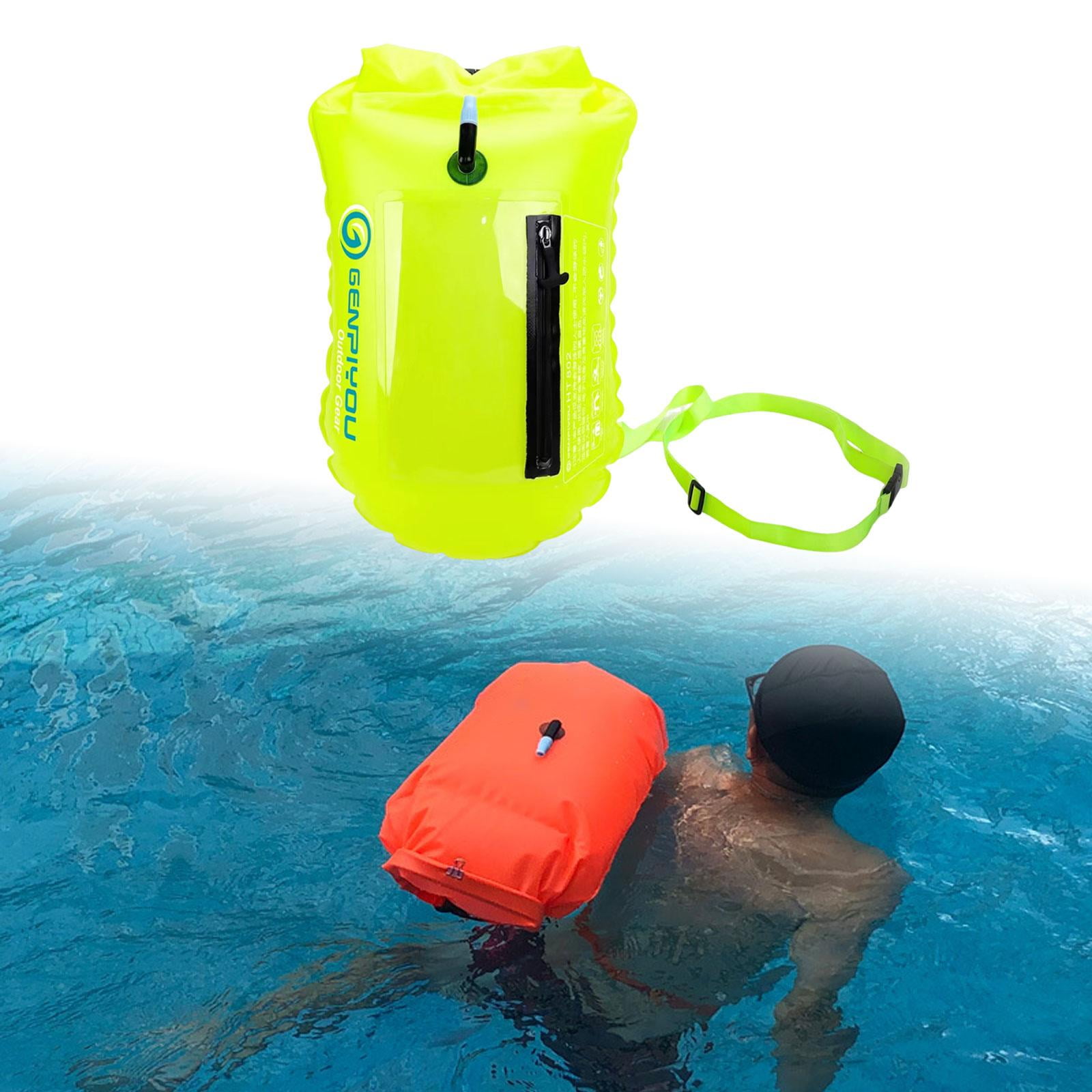 harayaa Swim Bouy Accessory Large Capacity PVC Sturdy Swimming Inflatable Waterproof Bag Green