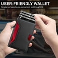 thumbnail image 3 of Airtag Wallet for Men, Mens Smart Wallet for Air Tag RFID Blocking, Slim Compact Wallet with ID Window, Minimalist Bifold Pop Up Credit Card Case Holder 10  Cards,Christmas Gift for Men, No AirTag, 3 of 6