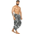 thumbnail image 3 of HAPPY BAY Men's Standard Swimsuits Sarong Pareo Beach Wrap One Size Black-F332 Summer Vacation Party, 3 of 4