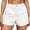 White, variant on Bloomae Womens Golf Dressy Shorts Stretchy Lightweight Pull on Button Elastic High Waist Workout Running Bike Gym Athletic Lounge Work Short Pants with Pockets