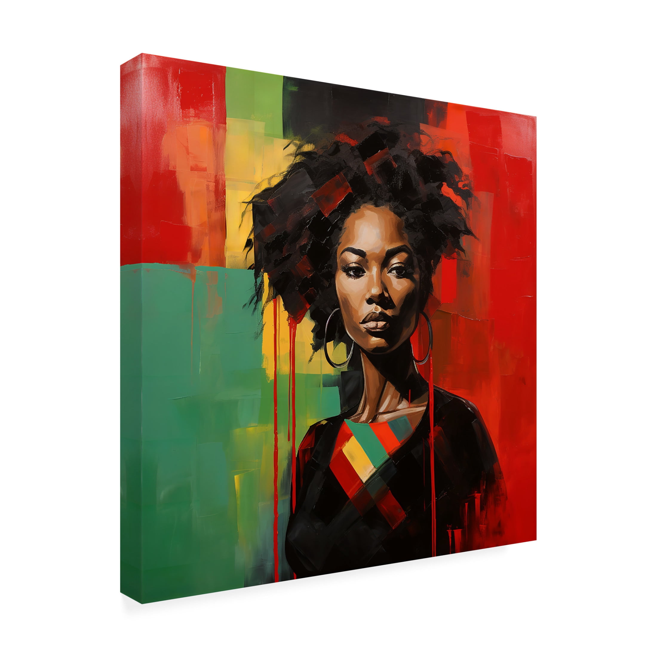Canvas Wall Art - Ray Heere 'Colorful Model 23' Wall Art for Living Room, Bedroom, or Office Décor by Trademark Fine Art - 35 x 35 Inches