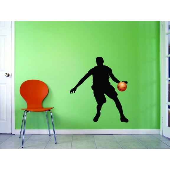 Wall Design Pieces Basketball Player Dribble Sports Game Boy Girl 20x40"
