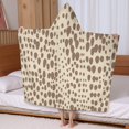 thumbnail image 5 of Beige and Brown Of Leopard Print Hooded Bath Towel，60"x35" for Ages 3 To 12 Kids, Quick Dry Lightweight Soft Microfiber Hood Beach Towel Cover Up for Kids, 5 of 7