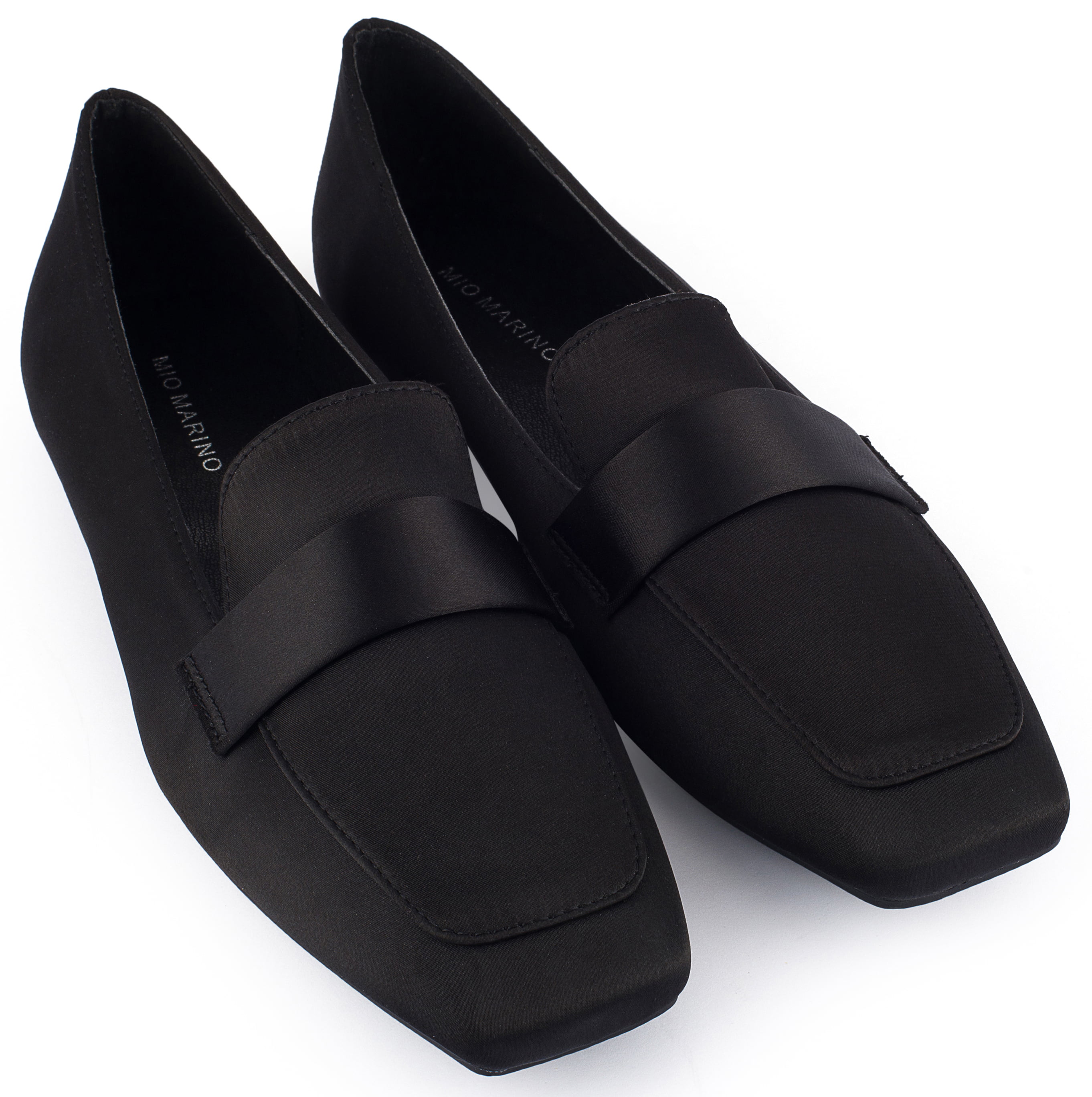 Flats Shoes Women Slip-on Loafers PU Comfort Walking Classic Square Toe Shoes