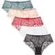 thumbnail image 1 of Bragas para mujer, ropa interior de bikini de encaje, cobertura moderada, paquetes múltiples (los colores pueden variar), 1 of 5