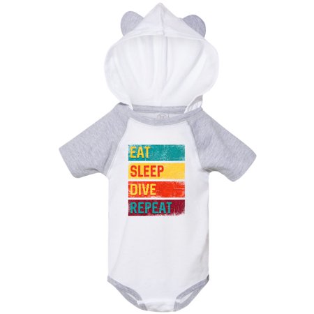 

Inktastic Diving Gift Eat Sleep Dive Repeat Gift Baby Boy or Baby Girl Bodysuit
