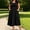 Black, variant on Plus Size Dresses for Curvy Women Casual Fall Plus Size Neck Smocked Midi Dress Short Sleeve Flowy Casual Maxi Dress with Pockets Brown 4X