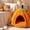 Orange 13Inch, variant on Halloween Pumpkin Cat Bed Cave, 13" Soft Pumpkin Pets House, Removable Cushion Warm Cat Beds, Fall Decor for Halloween Party Favors #Orange