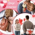 thumbnail image 2 of Sinyiin 6Pcs Valentine's Day Themed Keychains Heart Rose Lip Metal Keychains Key Holder, 2 of 7