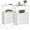 White, variant on PrimeCook Shop Small Narrow LED End Table with Charging Station, Side Table Outlets, Nightstand with 2 Cloth Drawers, Set of 2, Couch Table, for Living Room, Bedroom, Bedside, White