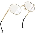 thumbnail image 1 of Gafas de Sol Joopin Redondas con Filtro de Luz Azul, Metal Dorado, UV400, 1 of 6