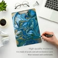 thumbnail image 5 of FMSHPON Blue Green Marble Clipboard Hardboard Wood Nursing Clip Board and Pull for Standard A4 Letter 13x9 inches, 5 of 8